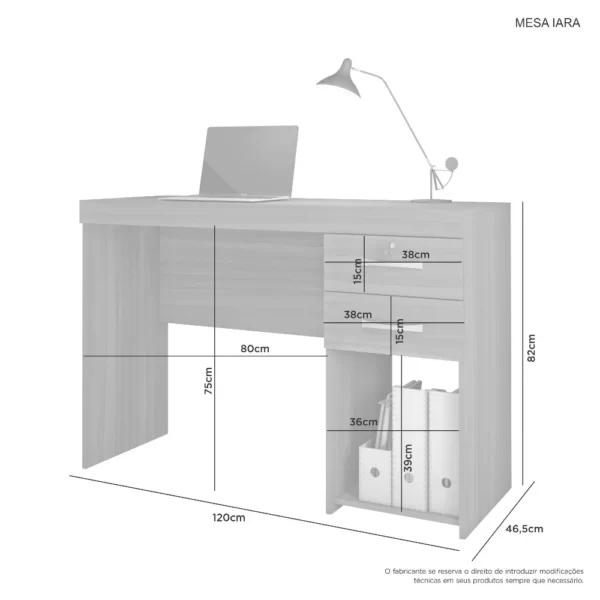 MESA OFFICE IARA JCM - Imagem 3