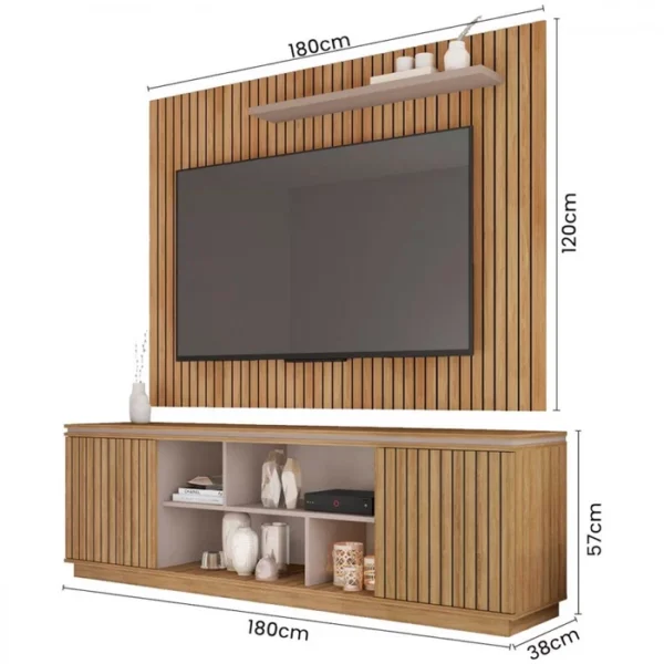 COMBO BANCADA SIMETRIA +PAINEL ARGON 1.8 CAEMUM - Imagem 3