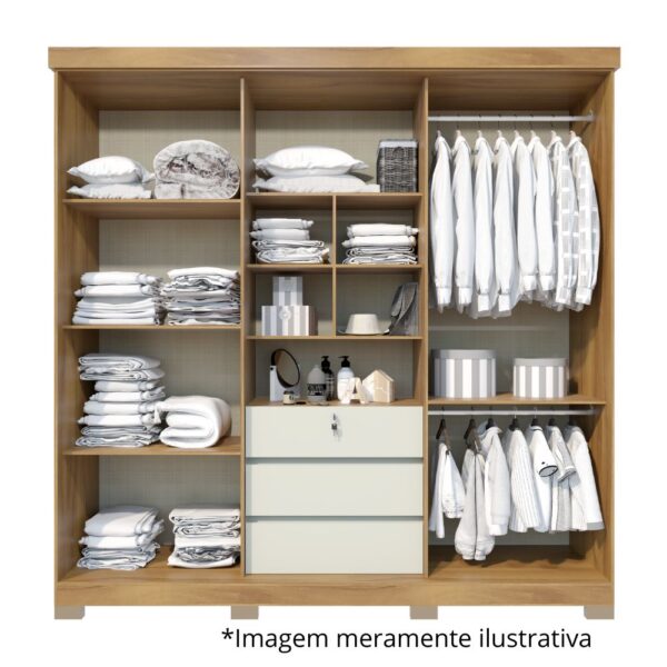 GUARDA ROUPA 04 PTS 3 GAVETAS NATAL