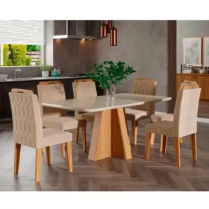 MESA MAITE COM 6 CADEIRAS CLARICE CIMOL