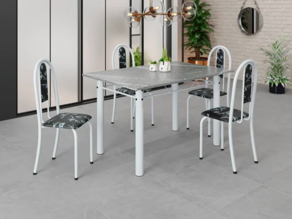 MESA 010 IRIS	 COM 06 CADEIRAS SOMA