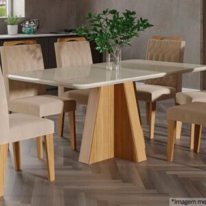 MESA DE JANTAR LARISSA COM 06 CADEIRAS CIMOL