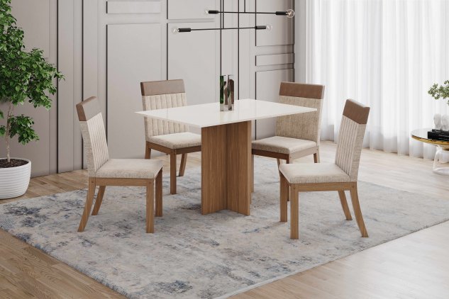 MESA KIRA 4 CADEIRAS ISA PLUS HENN